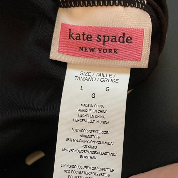NWT Kate Spade feminine silky Black and White Polka Dot Crop Top Large - Picture 10 of 14